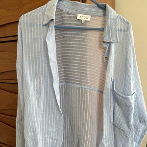 Sheer button down shirt